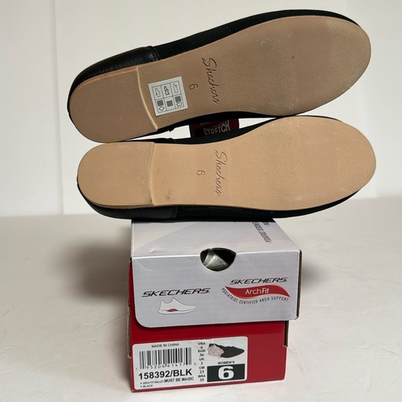 Skechers Womens Must Be Magic Black Ballet Flats Size 6 Medium (B, M) - Picture 7 of 7